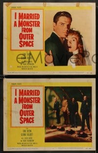 9r208 I MARRIED A MONSTER FROM OUTER SPACE 8 LCs 1958 Gloria Talbott's husband Tom Tryon is an alien