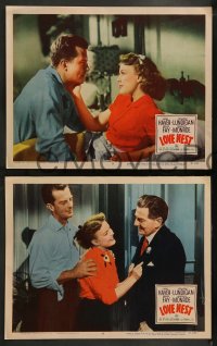 9r577 LOVE NEST 6 LCs 1951 great images of William Lundigan & sexiest June Haver, Frank Fay!