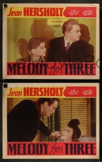 9r511 MELODY FOR THREE 6 LCs 1941 images of Jean Hersholt & Walter Woolf King!