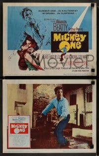 9r261 MICKEY ONE 8 LCs 1965 Warren Beatty, Alexandra Stewart, directed by Arthur Penn!