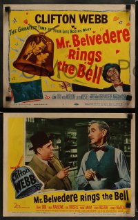 9r267 MR. BELVEDERE RINGS THE BELL 8 LCs 1951 Clifton Webb in the title role, Joanne Dru!