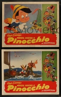 9r585 PINOCCHIO 6 LCs R1945 Disney classic cartoon about a wooden boy who wants to be real, rare!