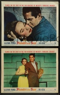 9r318 PLUNDER OF THE SUN 8 LCs 1953 images of Glenn Ford & Diana Lynn in Mexico!