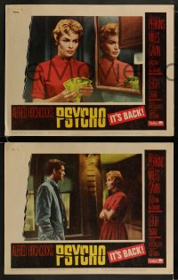 9r837 PSYCHO 3 LCs R1965 Alfred Hitchcock horror classic, Janet Leigh, Perkins, Gavin, Miles!