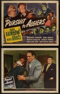 9r002 PURSUIT TO ALGIERS 6 LCs 1945 Basil Rathbone as Sherlock Holmes & Nigel Bruce as Dr. Watson!