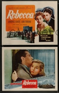9r332 REBECCA 8 LCs R1950s Alfred Hitchcock, Laurence Olivier & Joan Fontaine!