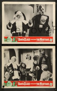 9r749 SANTA CLAUS CONQUERS THE MARTIANS 4 LCs 1964 wacky fantasy, aliens, robots & Santa!