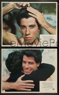 9r344 SATURDAY NIGHT FEVER 8 int'l LCs 1977 great images of disco dancer John Travolta!
