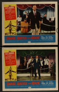 9r355 SHAKE, RATTLE & ROCK 8 LCs 1956 dancing teens, Rock 'n' Roll vs the Squares!