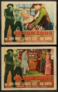 9r524 SILVER LODE 7 LCs 1954 cowboy John Payne, sexy Lizabeth Scott, Dan Duryea!