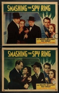 9r754 SMASHING THE SPY RING 4 LCs 1938 great images of Ralph Bellamy & Fay Wray, Ann Doran!