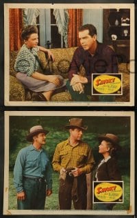 9r649 SMOKY 5 LCs 1946 Fred MacMurray, Anne Baxter, first Burl Ives as The Singing Troubador!