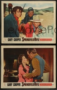 9r757 SPRINGFIELD RIFLE 4 LCs 1952 cool western cowboy Gary Cooper & pretty Phyllis Thaxter!