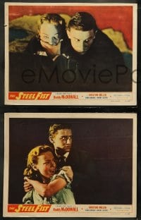 9r848 STEEL FIST 3 LCs 1952 great images of Roddy McDowall, Kristine Miller, Rand Brooks!