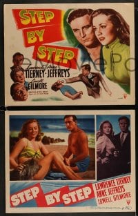 9r394 STEP BY STEP 8 LCs 1946 great images of Lawrence Tierney & Anne Jeffreys, film noir!