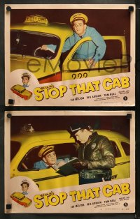 9r652 STOP THAT CAB 5 LCs 1951 Sid Melton, Iris Adrian, Tom Neal, wacky old taxi!