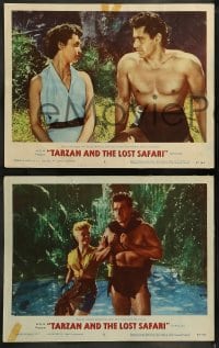 9r763 TARZAN & THE LOST SAFARI 4 LCs 1957 Yolande Donlan, Gordon Scott in title role & loincloth!