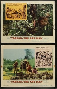 9r852 TARZAN THE APE MAN 3 LCs 1959 Edgar Rice Burroughs, Denny Miller & sexy Joanna Barnes!