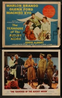 9r412 TEAHOUSE OF THE AUGUST MOON 8 LCs 1956 Asian Marlon Brando, Glenn Ford & Machiko Kyo!