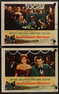 9r529 TENNESSEE'S PARTNER 7 LCs 1955 Ronald Reagan, John Payne & sexy Rhonda Fleming, poker!