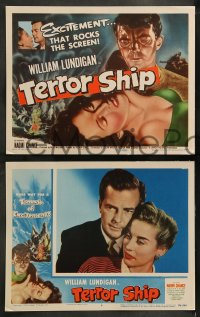 9r419 TERROR SHIP 8 LCs 1954 William Lundigan, Naomi Chance, excitement rocks the screen!