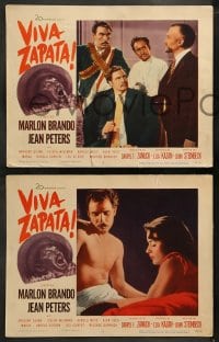 9r855 VIVA ZAPATA 3 LCs 1952 Marlon Brando, sexiest Jean Peters, Wiseman, written by John Steinbeck!