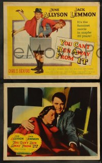 9r482 YOU CAN'T RUN AWAY FROM IT 8 LCs 1956 Jack Lemmon & Allyson in remake of It Happened One Night!