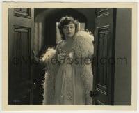 9s046 6 DAYS 8.25x10 still 1923 c/u of sexy Corinne Griffith with feather boa in doorway!