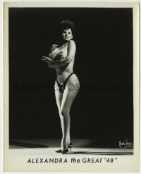 9s055 ALEXANDRA THE GREAT 48 burlesque 8.25x10.25 still 1950s one of the 1st transgender strippers!