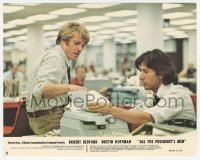9s012 ALL THE PRESIDENT'S MEN color 8x10 still #9 1976 Hoffman & Redford as Woodward & Bernstein!