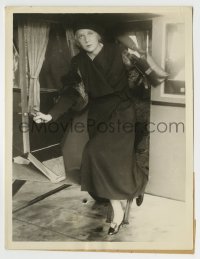 9s081 ANN HARDING 6.5x8.5 news photo 1932 returning from Reno after her 15 minute divorce!