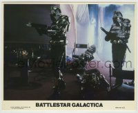 9s014 BATTLESTAR GALACTICA 8x10 mini LC 1978 great image of chromium-covered Cylon warriors!