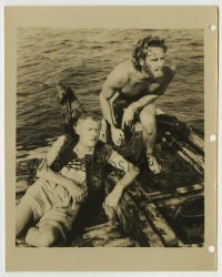 9s122 BEN-HUR 8x10 still 1960 Charlton Heston & Jack Hawkins floating on raft after ship sinks!