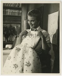 9s152 BONJOUR TRISTESSE 8.25x10 still 1958 pretty Jean Seberg showing how her dress will fit!