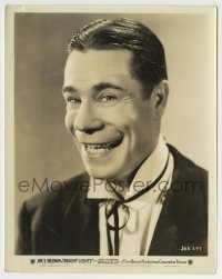 9s161 BRIGHT LIGHTS 8x10 still 1935 head & shoulders portrait of big mouth Joe E. Brown smiling!