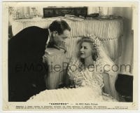 9s174 CAREFREE 8x10 still 1938 Fred Astaire looks down on Ginger Rogers on floor in bridal gown!