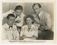 9s181 CASABLANCA candid 8x10.25 still 1942 Humphrey Bogart, Ingrid Bergman, Claude Rains & Henreid!