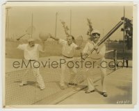 9s183 CASEY AT THE BAT candid 8x10 still 1927 Wallace Beery with giant bat on tennis court by Dyar!