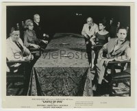 9s184 CASTLE OF EVIL 8x10 still 1966 Scott Brady, Virginia Mayo & top cast sitting at table!