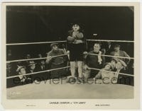 9s206 CITY LIGHTS 8x10.25 still 1931 scared Charlie Chaplin in his corner of the boxing ring!