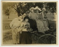 9s216 COLLEEN MOORE 7.75x9.75 still 1920s she has a baseball mitt & ball by guy in fur vest!