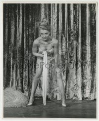 9s221 CONSTANCE TOWERS 8.25x10 still 1950s full-length on stage in a skimpy showgirl outfit!
