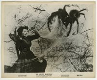 9s226 COSMIC MONSTERS 8x10 still 1958 giant spider spinning web around terrified woman!
