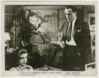 9s242 DARK PASSAGE 8x10.25 still 1947 great c/u of Humphrey Bogart looking down at Lauren Bacall!