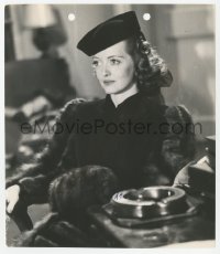 9s243 DARK VICTORY 7.75x8.75 still 1939 close up of Bette Davis in fur coat & hat by Bert Six!