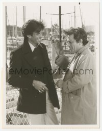 9s256 DEADLY STATE OF MIND TV 7x9 still 1975 Peter Falk as Columbo w/ suspect George Hamilton!