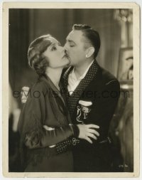 9s269 DINNER AT 8 8x10.25 still 1933 John Barrymore in expensive robe embraces worried Madge Evans!
