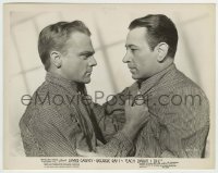 9s291 EACH DAWN I DIE 8x10.25 still R1947 convict James Cagney getting tough with George Raft!