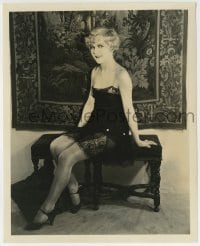 9s294 EDNA MARION 8.25x10 still 1920s great seated portrait in skimpy outfit showing her legs!