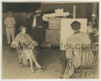 9s319 FINE MANNERS candid deluxe 7.75x9.75 still 1926 Gloria Swanson posing for a portrait on set!